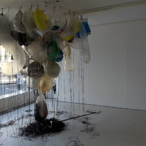 GYRE,  Installation of found objects, drawings and photos, 2018