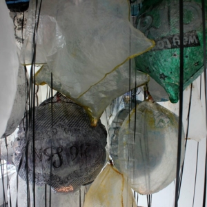 GYRE (detail),  Installation of found objects TENT Gallery, drawings and photos, 2018