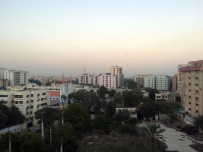 The view from Ayessha Quraishi&#039;s top floor flat