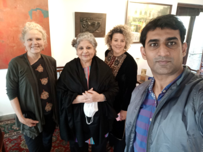 With Naazish Attaulah, Carolina Trevisi and Farrukh Addnan at Naazish&#039;s lovely art filled home in Lahore