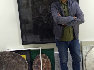 Farrukh Addnan in his studio