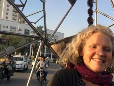 A ride in the Q Rickshaw