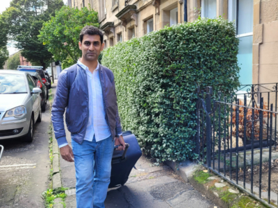 Farrukh on the way to the London train